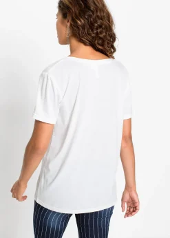 Femme bonprix Basiques|T-Shirts & Tops|T-shirt à col en V