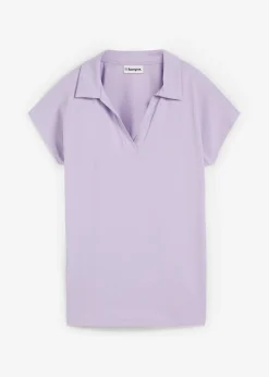 Femme bonprix T-Shirts & Tops|T-shirt à col polo ouvert