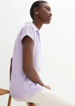 Femme bonprix T-Shirts & Tops|T-shirt à col polo ouvert