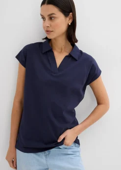bonprix T-shirt à col polo ouvert|Femme T-Shirts & Tops
