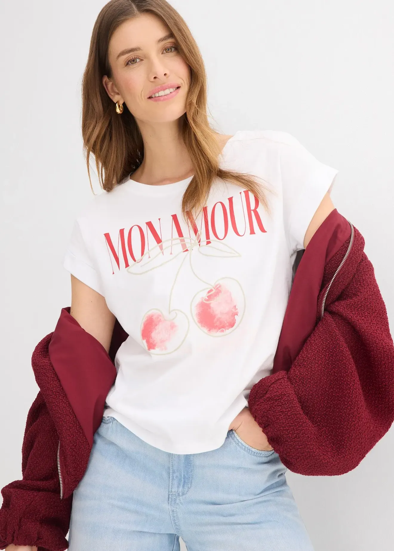 bonprix T-shirt 100% coton|Femme T-Shirts & Tops