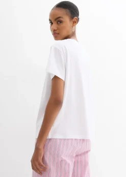 Femme bonprix T-Shirts & Tops|T-shirt 100% coton, imprimé