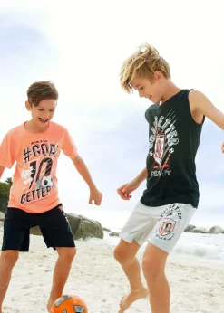 bonprix T-shirt + débardeur + bermudas garçon (ens. 4 pces.)|Enfant Vêtements Enfant|Garçons 9-16 Ans·Shorts