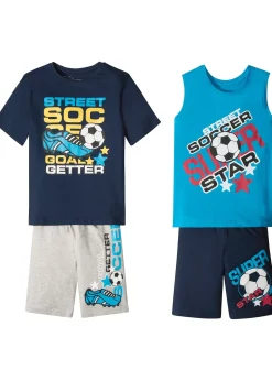 Enfant bonprix Vêtements Enfant|Garçons 9-16 Ans·Shorts|T-shirt + débardeur + bermudas garçon (ens. 4 pces)