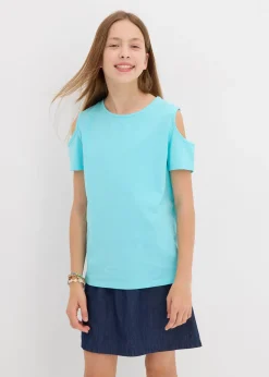 bonprix T-shirt à découpes 100% coton|Enfant Vêtements Enfant|Filles 9-16 Ans·T-Shirts & Chemisiers