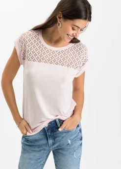 Femme bonprix T-Shirts & Tops|T-shirt à dentelle
