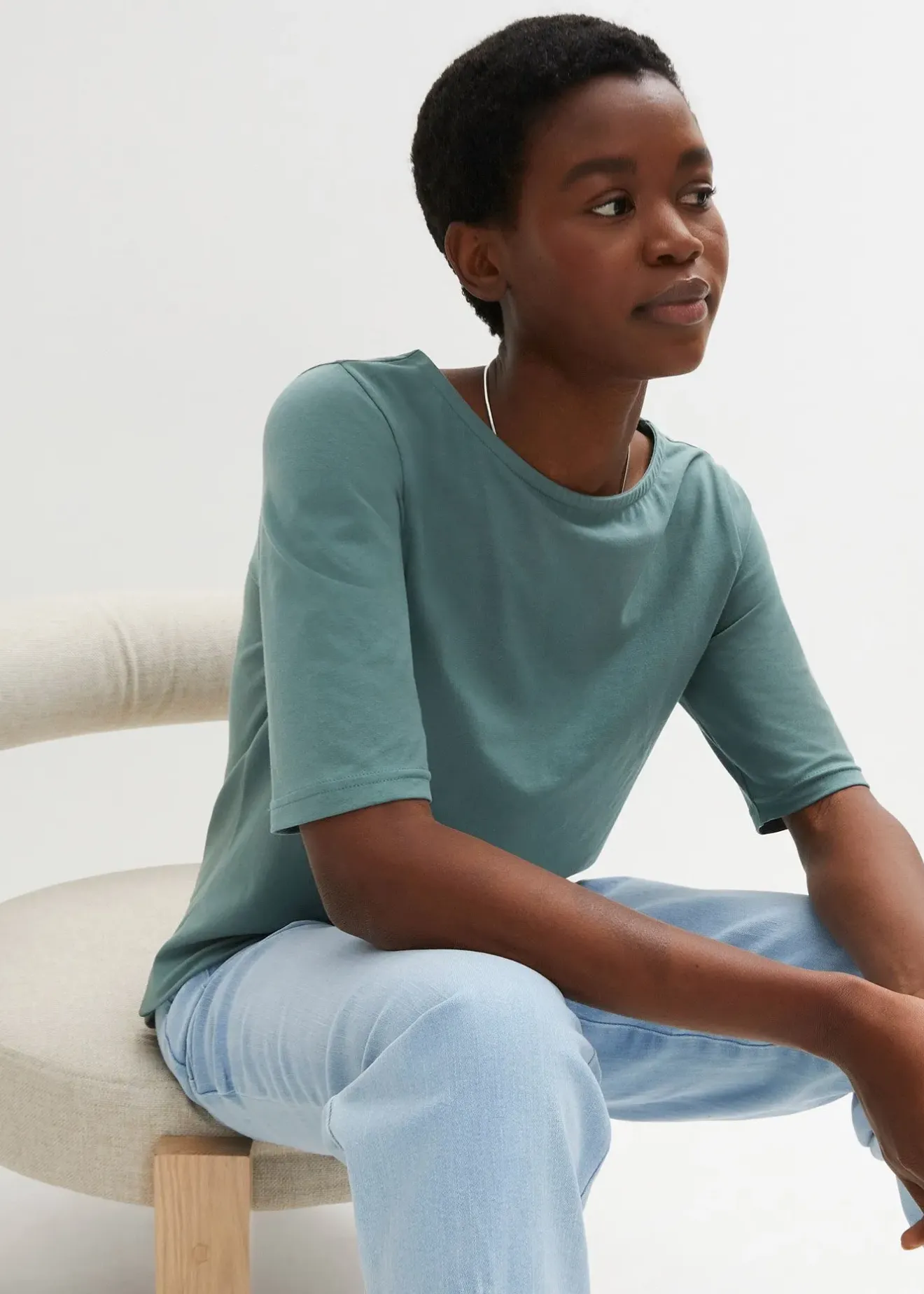 bonprix T-shirt à encolure bateau|Femme Basiques|T-Shirts & Tops