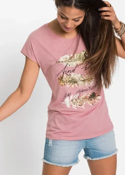 bonprix T-shirt à imprimé brillant|Femme T-Shirts & Tops