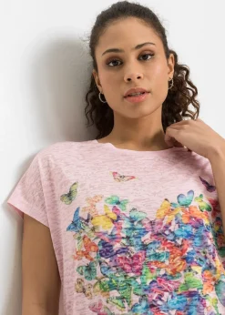 Femme bonprix T-Shirts & Tops|T-shirt à imprimé papillon