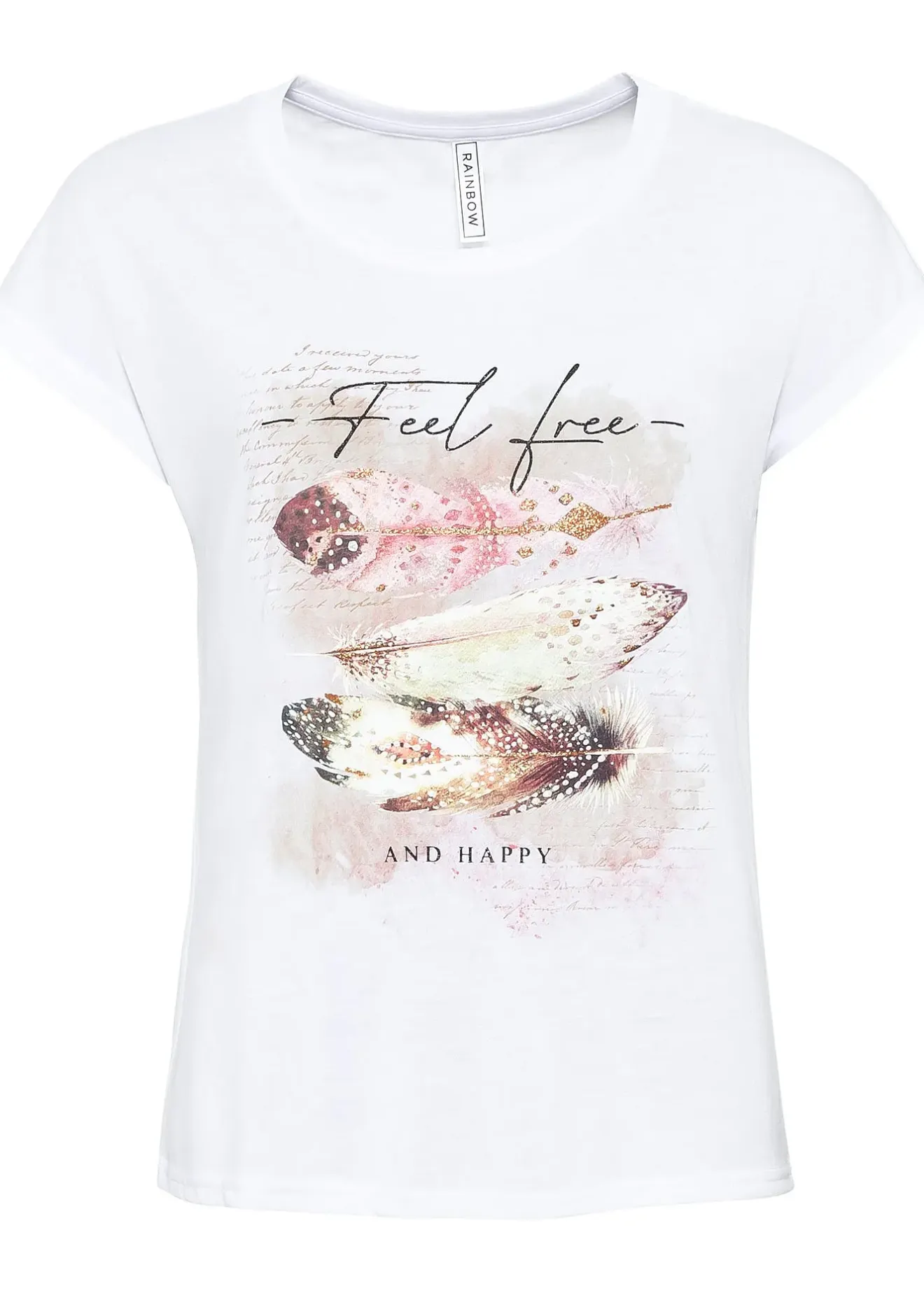 bonprix T-shirt à imprimé plume|Femme T-Shirts & Tops