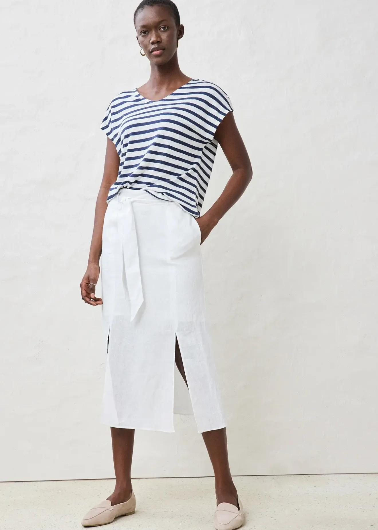 Femme bonprix Premium|T-Shirts & Tops|T-shirt 100% lin à manches chauve-souris