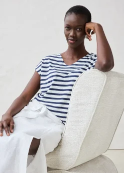 Femme bonprix Premium|T-Shirts & Tops|T-shirt 100% lin à manches chauve-souris