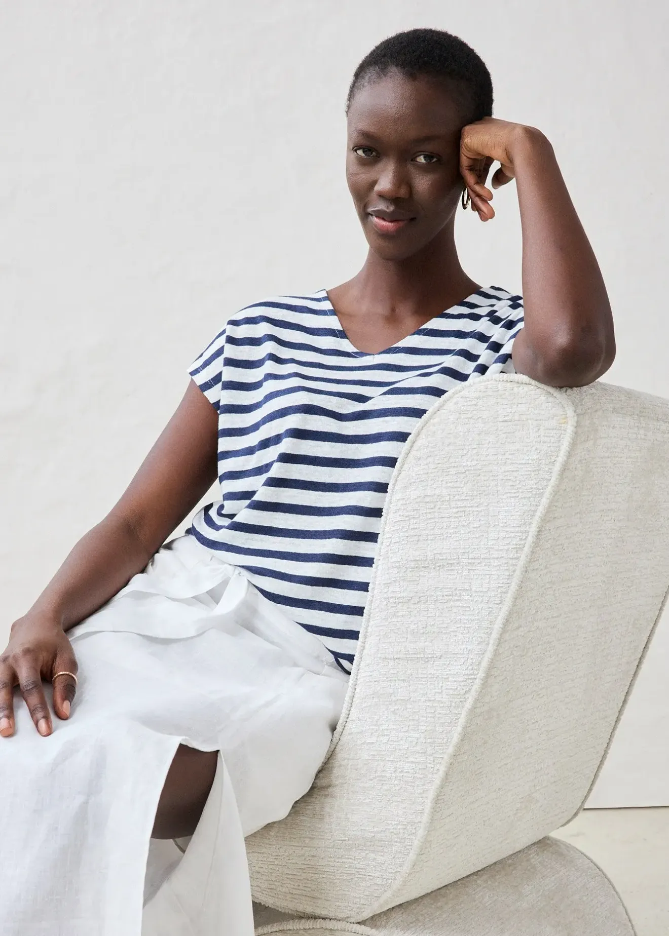 Femme bonprix Premium|T-Shirts & Tops|T-shirt 100% lin à manches chauve-souris