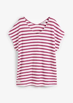 bonprix T-shirt 100% lin à manches chauve-souris|Femme Premium|T-Shirts & Tops