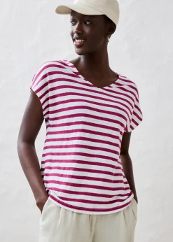 bonprix T-shirt 100% lin à manches chauve-souris|Femme Premium|T-Shirts & Tops