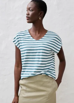 bonprix T-shirt 100% lin à manches chauve-souris|Femme Premium|T-Shirts & Tops