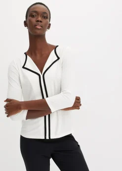 Femme bonprix T-Shirts & Tops|T-shirt à liseré contrastant