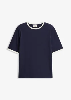 bonprix T-shirt à liserés en dentelle|Femme T-Shirts & Tops