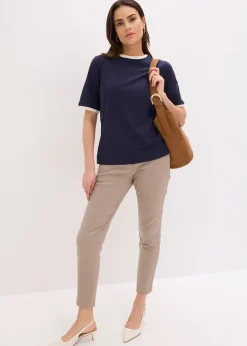 bonprix T-shirt à liserés en dentelle|Femme T-Shirts & Tops