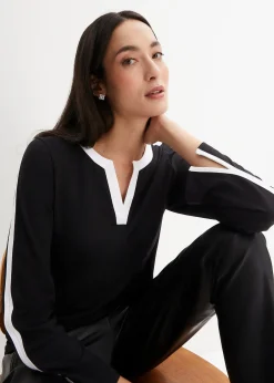 bonprix T-shirt à manches longues fendues|Femme T-Shirts & Tops