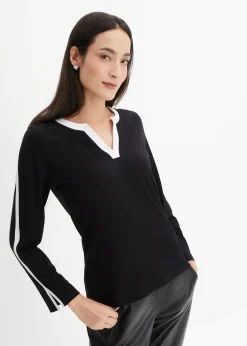 bonprix T-shirt à manches longues fendues|Femme T-Shirts & Tops