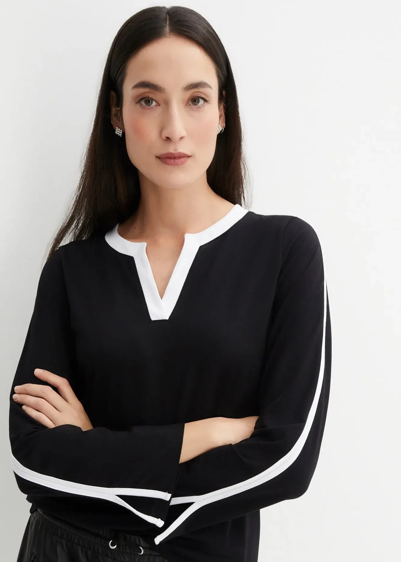 bonprix T-shirt à manches longues fendues|Femme T-Shirts & Tops