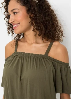 Femme bonprix T-Shirts & Tops|T-shirt à épaules dénudées en viscose douce