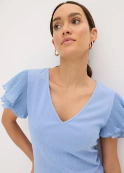 bonprix T-shirt à volants|Femme T-Shirts & Tops