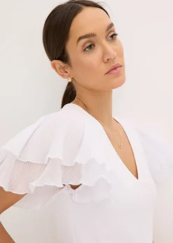 bonprix T-shirt à volants|Femme T-Shirts & Tops