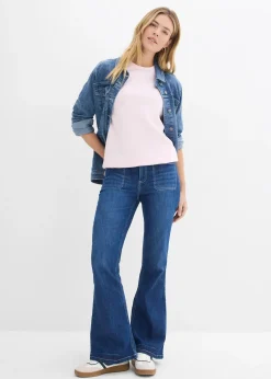 Femme bonprix Basiques|Sweats|T-shirt ample en matière néoprène