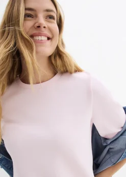 Femme bonprix Basiques|Sweats|T-shirt ample en matière néoprène