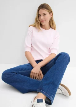 Femme bonprix Basiques|Sweats|T-shirt ample en matière néoprène