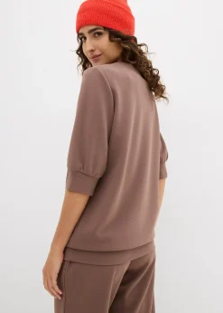 Femme bonprix Basiques|Sweats|T-shirt ample en matière néoprène