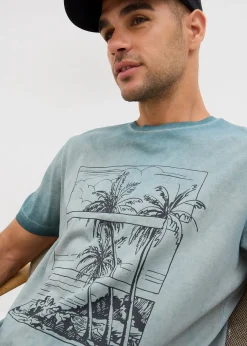 bonprix T-shirt aspect délavé en coton|Homme T-Shirts & Polos