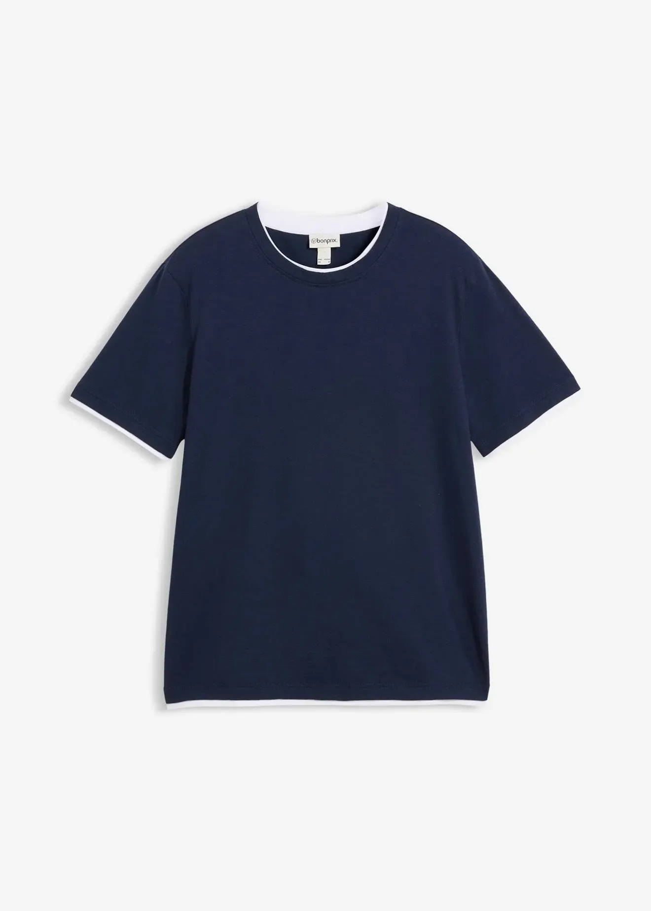 bonprix T-shirt aspect 2en1 en fil flammé|Homme T-Shirts & Polos