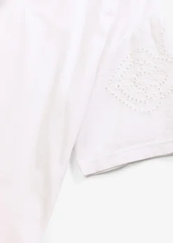 Femme bonprix T-Shirts & Tops|T-shirt avec broderies anglaises