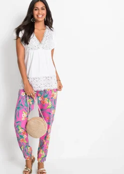 Femme bonprix T-Shirts & Tops|T-shirt avec décolleté en dentelle