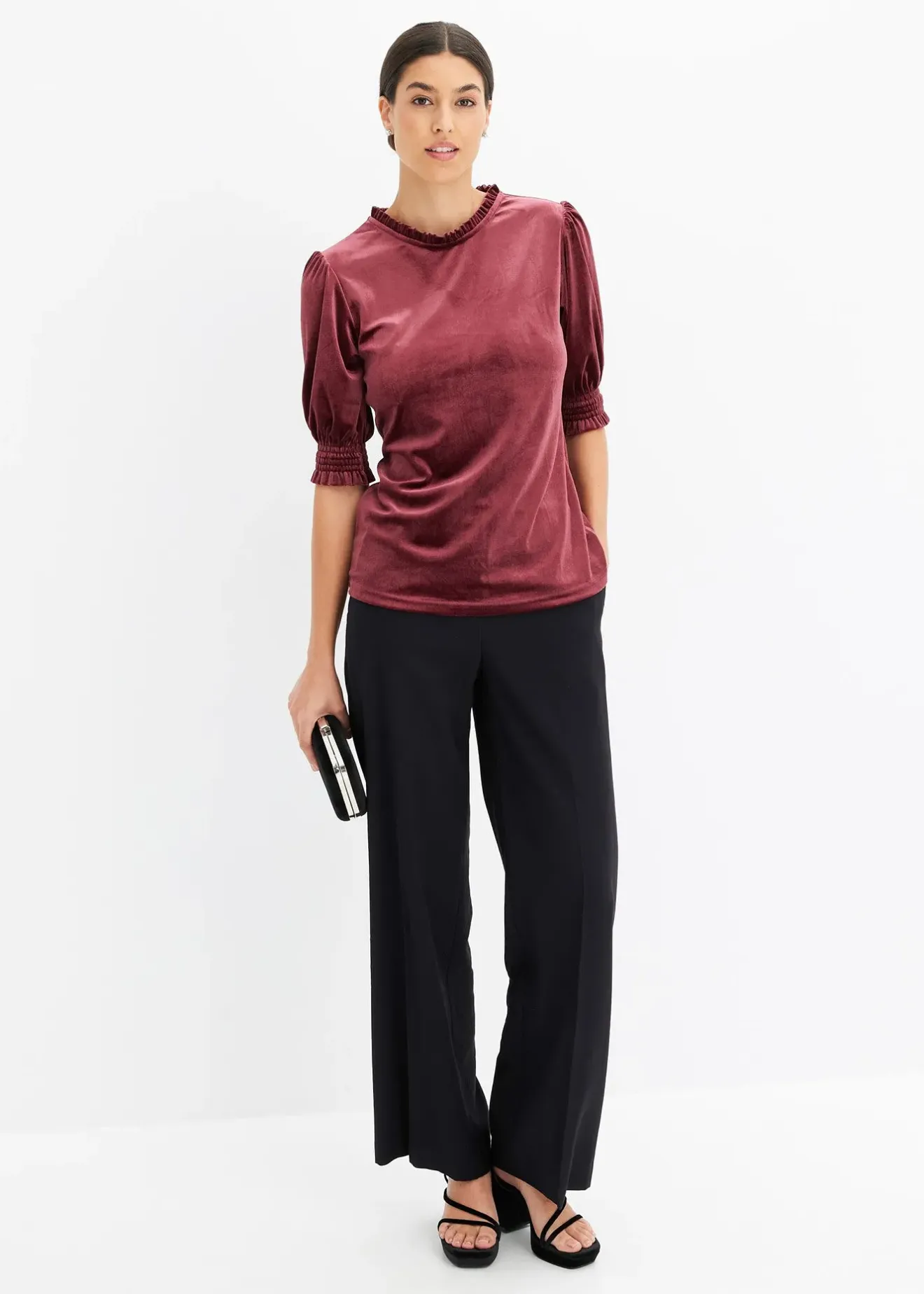 Femme bonprix T-Shirts & Tops|T-shirt avec du velours doux