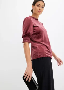 Femme bonprix T-Shirts & Tops|T-shirt avec du velours doux