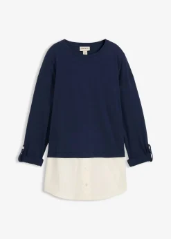 Femme bonprix T-Shirts & Tops|T-shirt avec empiècement chemisier