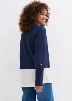 Femme bonprix T-Shirts & Tops|T-shirt avec empiècement chemisier