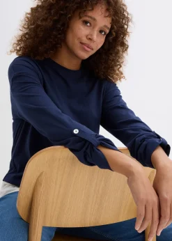 Femme bonprix T-Shirts & Tops|T-shirt avec empiècement chemisier