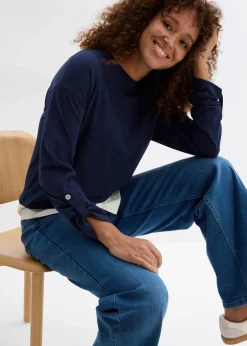 Femme bonprix T-Shirts & Tops|T-shirt avec empiècement chemisier