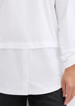 Femme bonprix T-Shirts & Tops|T-shirt avec empiècement chemisier