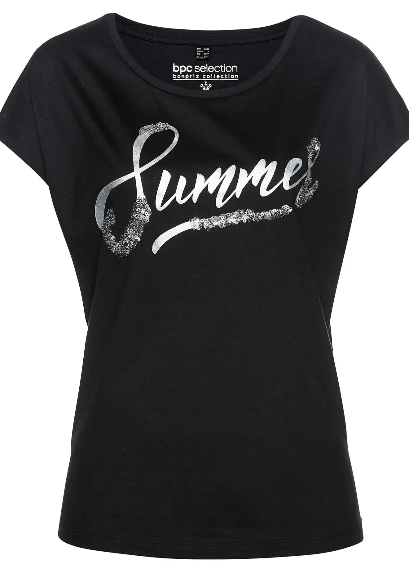 Femme bonprix T-Shirts & Tops|T-shirt avec inscription à sequins