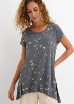 Femme bonprix T-Shirts & Tops|T-shirt avec papillons en viscose
