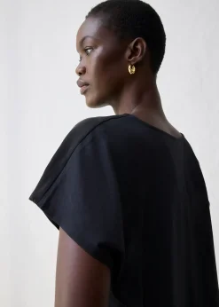 Femme bonprix Premium|T-Shirts & Tops|T-shirt avec soie et empiècement tissé