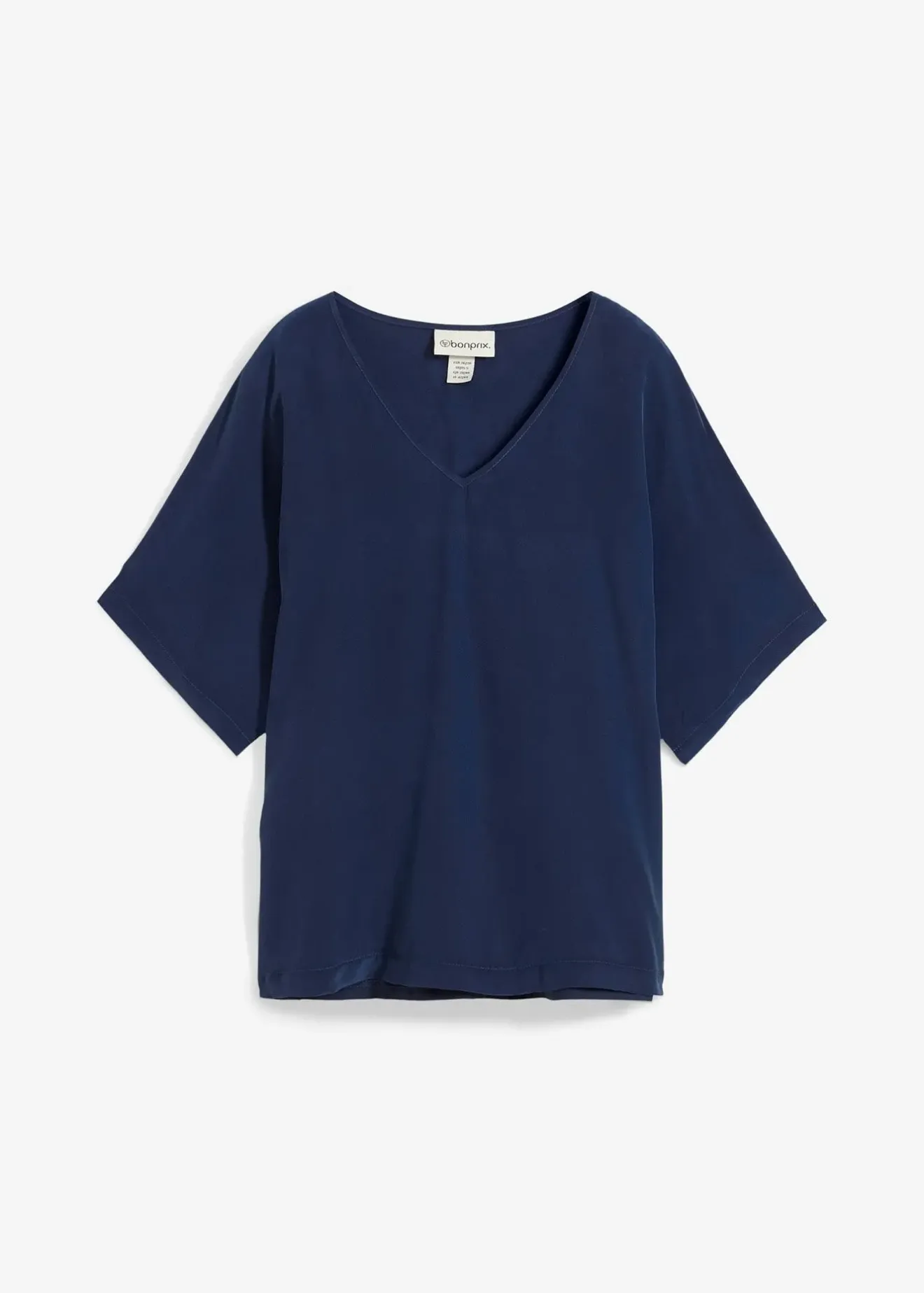 bonprix T-shirt avec soie et empiècement tissé|Femme Premium|T-Shirts & Tops