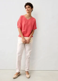 Femme bonprix Premium|T-Shirts & Tops|T-shirt avec soie et empiècement tissé