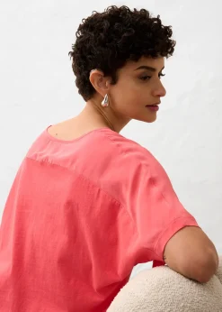 Femme bonprix Premium|T-Shirts & Tops|T-shirt avec soie et empiècement tissé